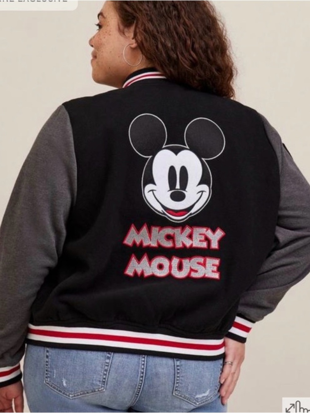 Torrid Disney Mickey Mouse 90th Anniversary Bomber Jacket Size 5